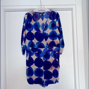 Blue and Gold Romper in Large